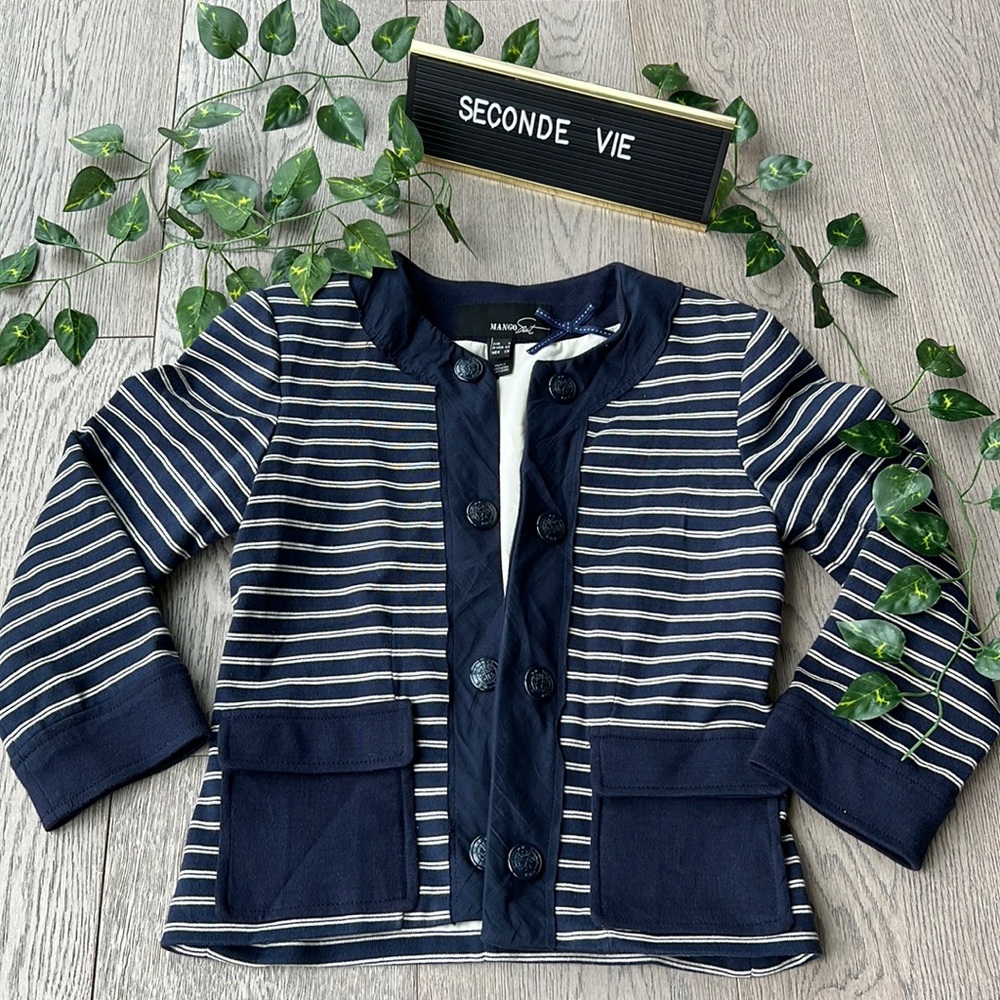Mango striped suit jacket